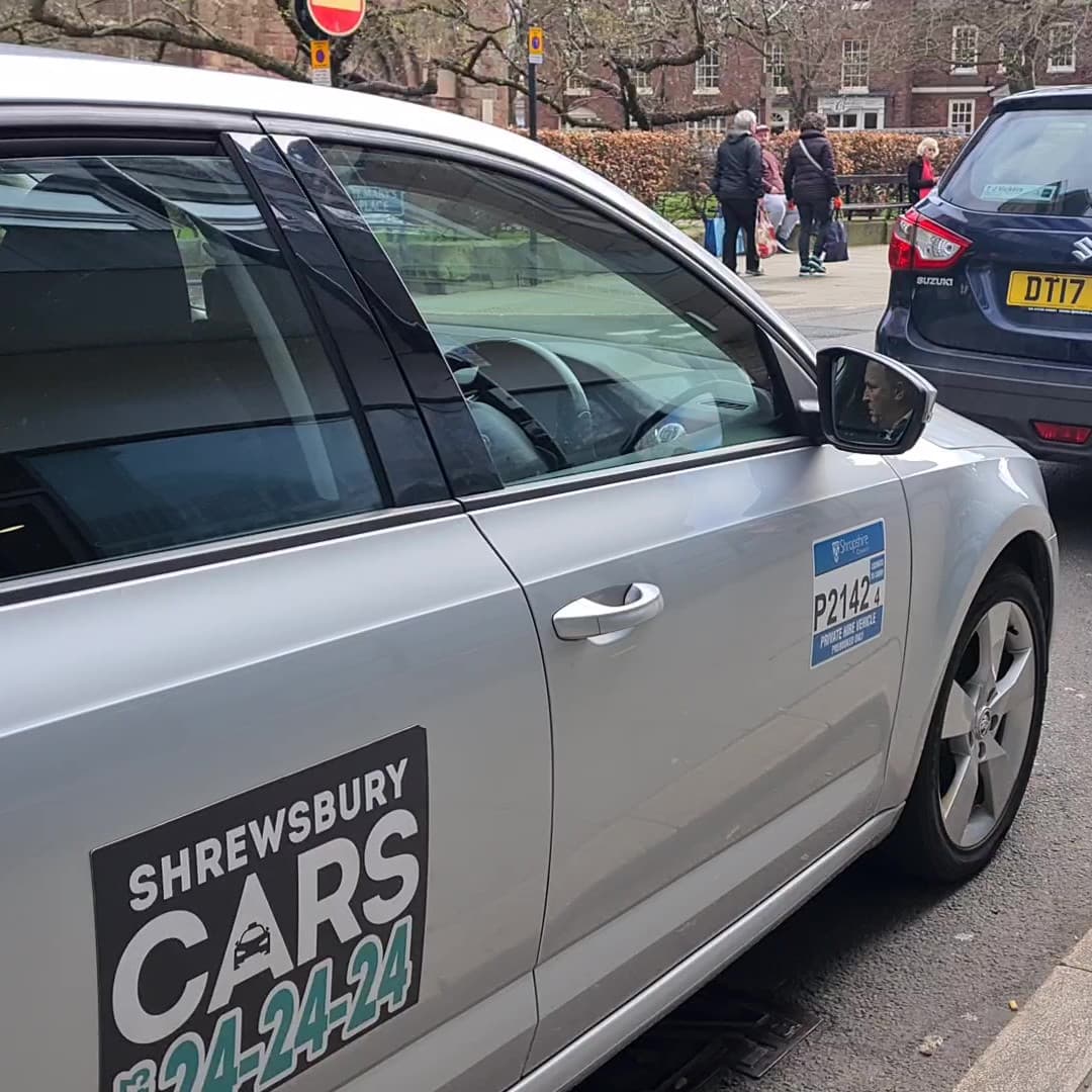 Shrewsbury Cars door sign